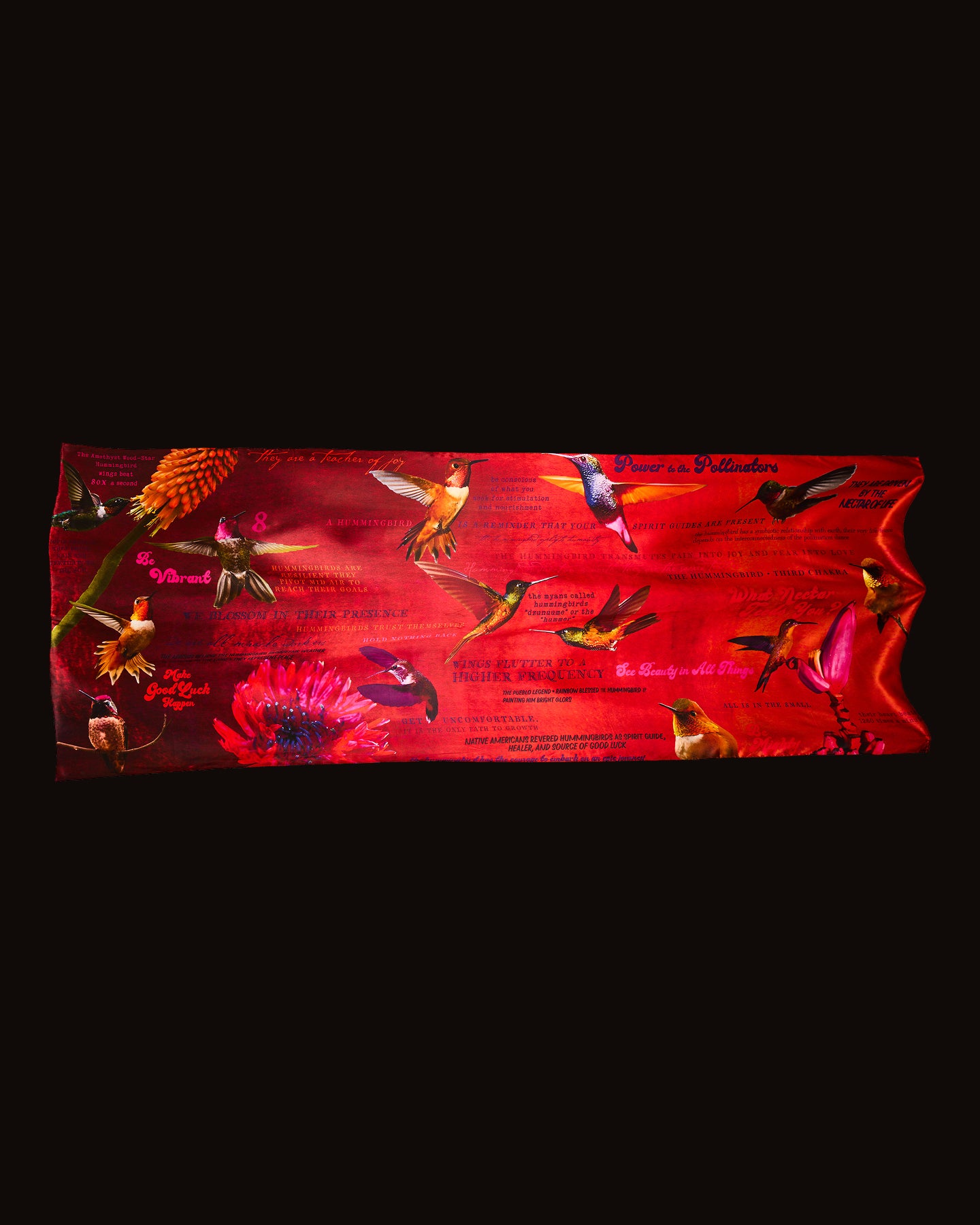 Electric Hummingbird 8 Silk Scarf