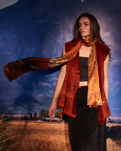 Bison 1 Silk Scarf