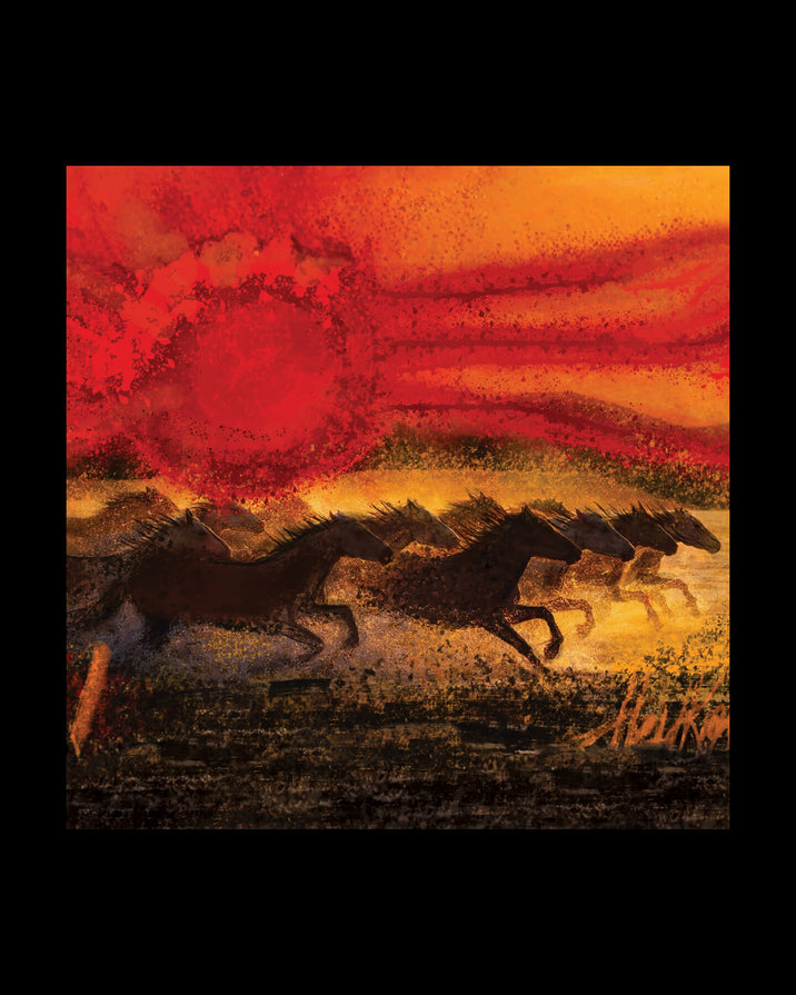 Fire Horse 1 Silk Scarf