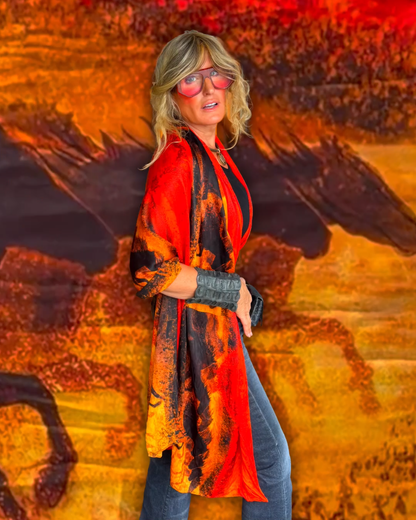 Fire Horse 1 Silk Scarf