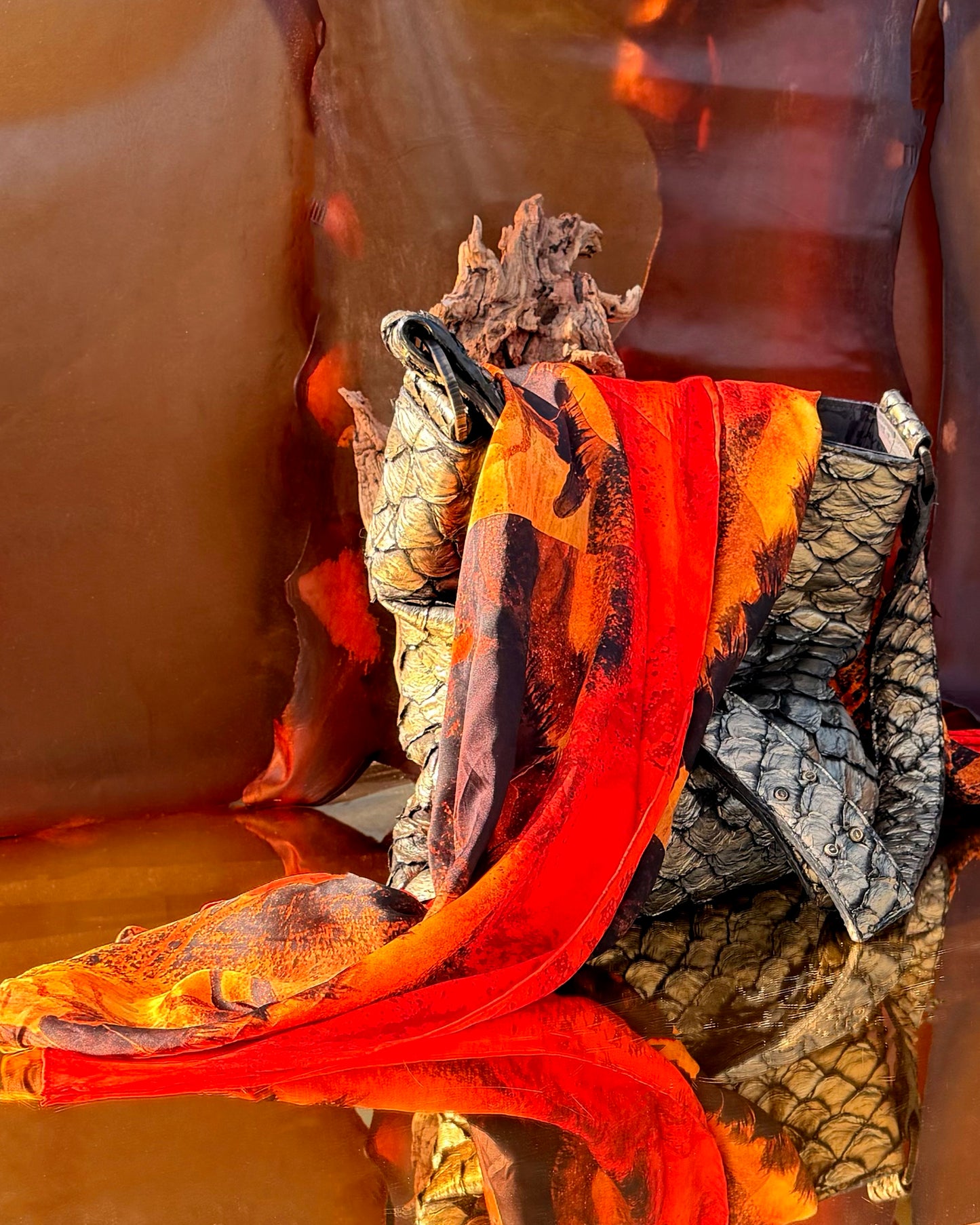 Fire Horse 1 Silk Scarf