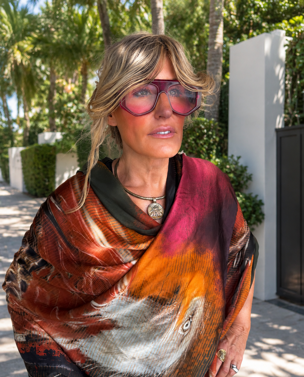 Eagle eye to the future 1 Silk Wrap