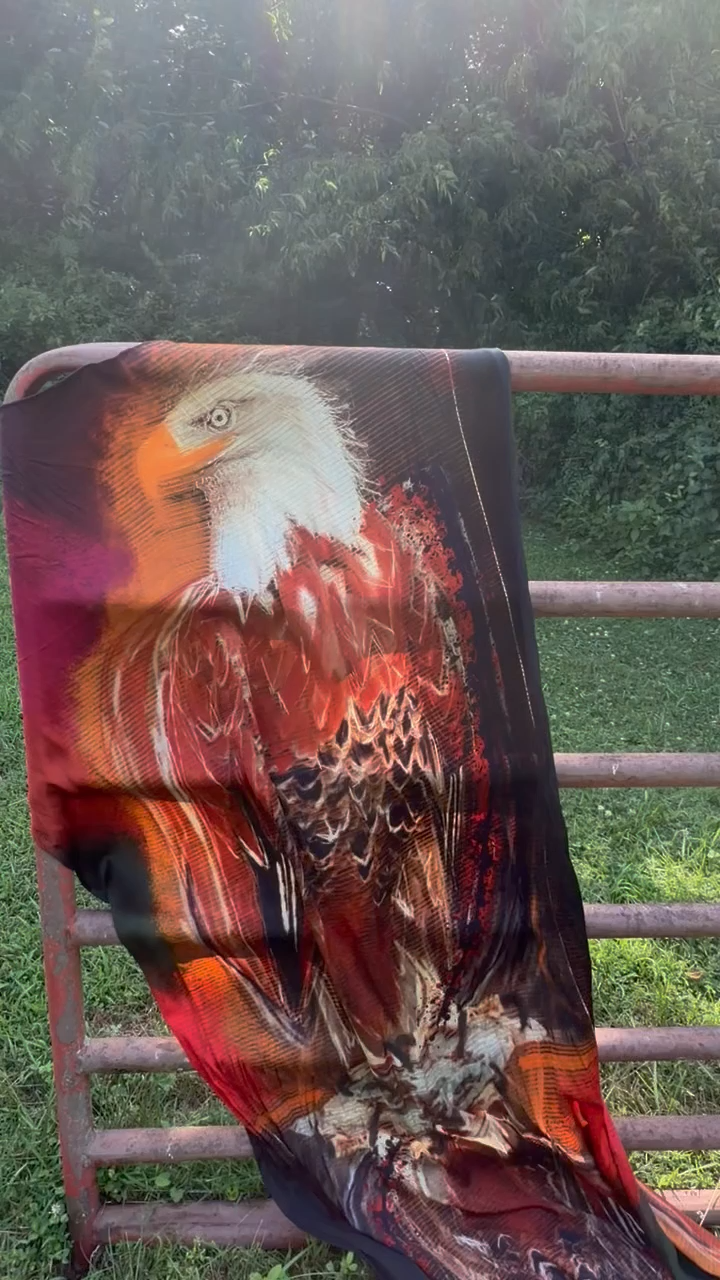 Eagle eye to the future 1 Silk Wrap