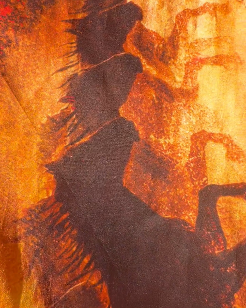 Fire Horse 1 Silk Scarf