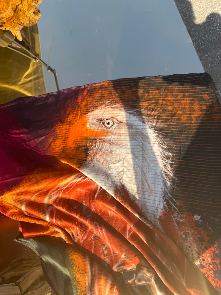 Eagle eye to the future 1 Silk Wrap