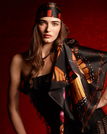 Monarch Butterfly 8 Silk Scarf