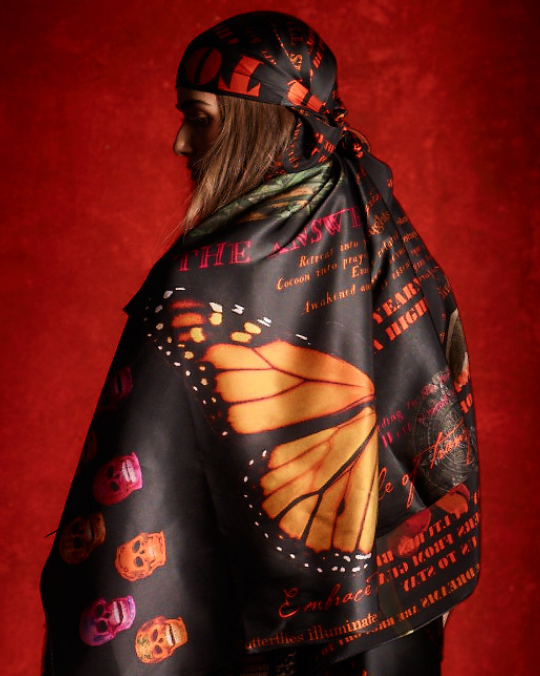 Monarch Butterfly 8 Silk Scarf