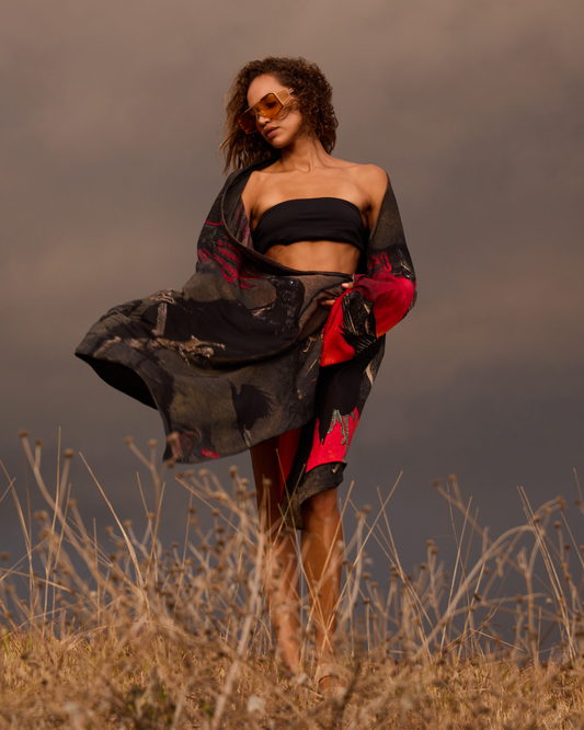 Crow 5 Silk Scarf