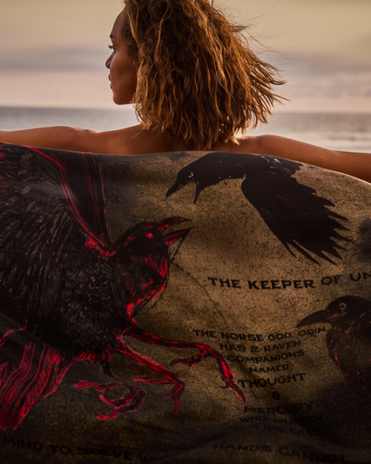Crow 5 Silk Scarf