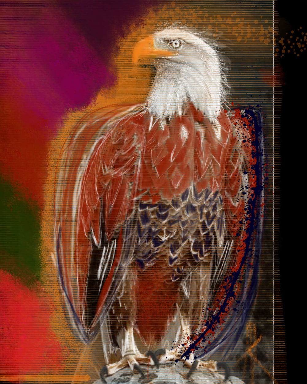 Eagle eye to the future 1 Silk Wrap