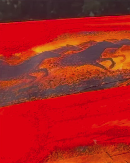 Fire Horse 1 Silk Scarf