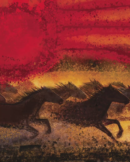 Fire Horse 1 Silk Scarf